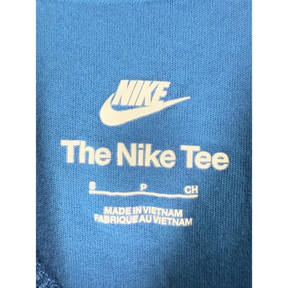 Nike Sportswear NSW AOP Logo Tee Shirt Athleisure Marina‎ Blue Mens Small GUC - Picture 3 of 7